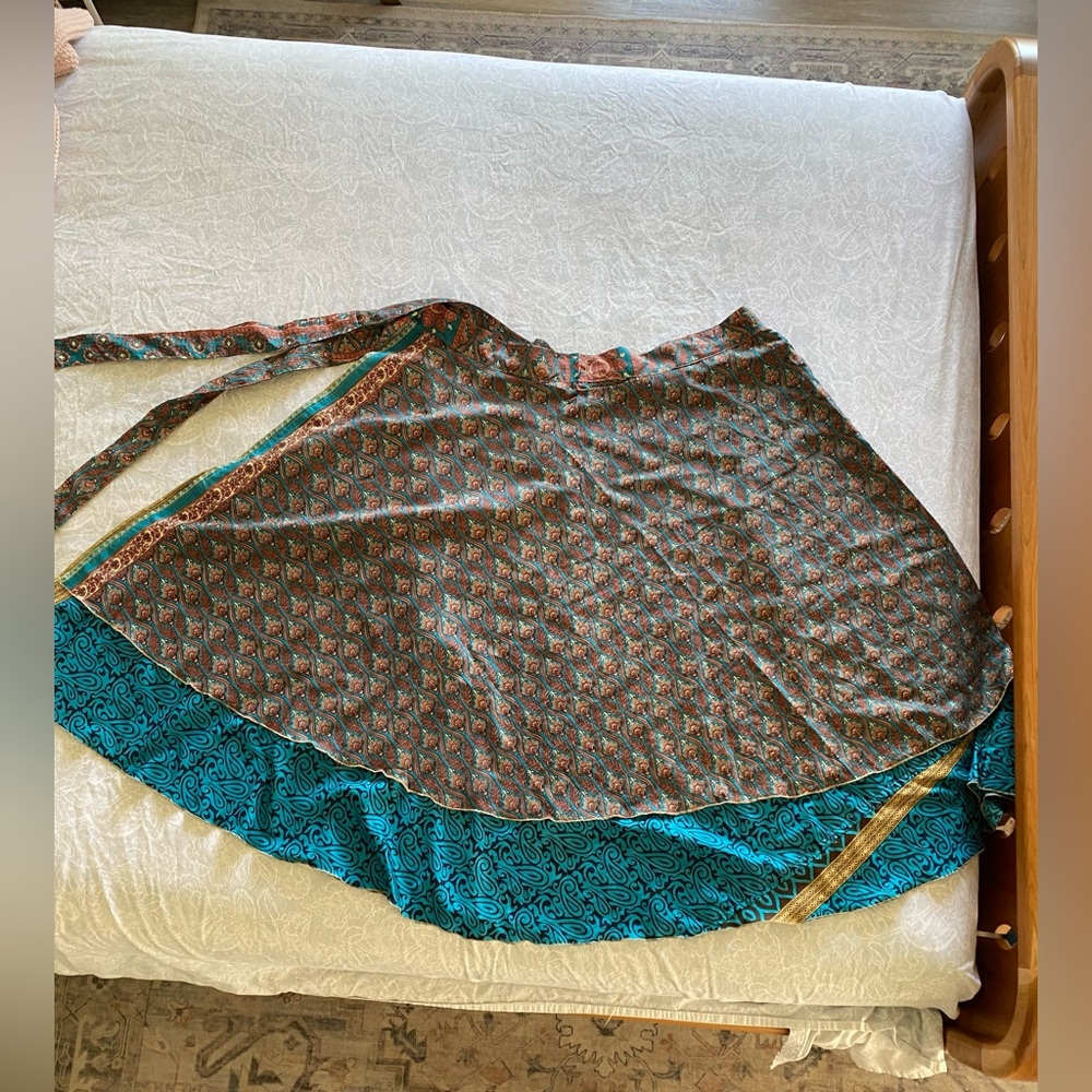 Super Colorful Indian Reversible Wrap Skirt